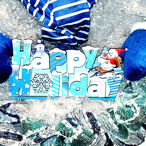 Christmas Snowman Wreath Winter Hanukkah - Picture 7 of 7